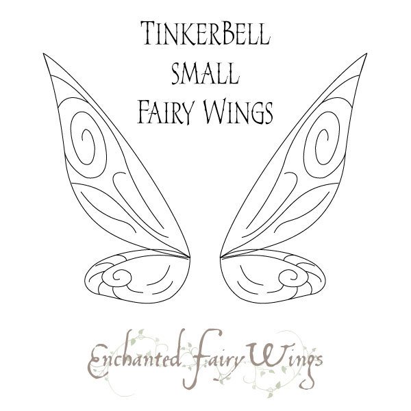 600x600 Pdf Download Pattern And Tutorial For Fairy Wings Tinker Bell Etsy - Fairy Wings Drawing