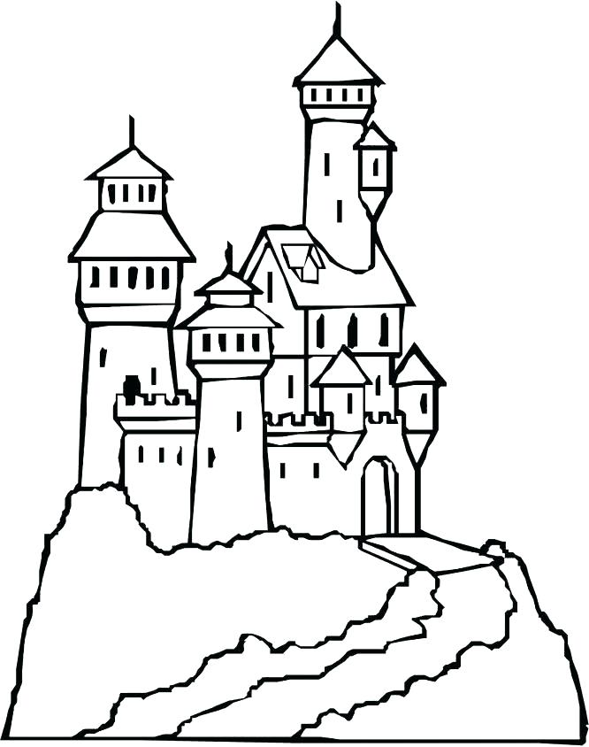 666x844 easy castle drawing how to draw a castle very easy easy princess - Fairytale Castle Drawing