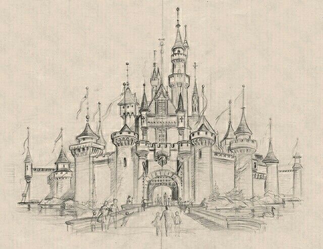 640x492 disneyland - Fairytale Castle Drawing