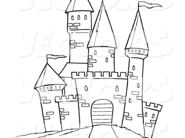 640x480 drawn palace fairytale castle - Fairytale Castle Drawing