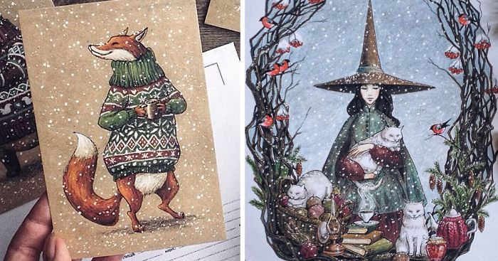 700x367 fairytale inspired color pencil drawings - Fairytale Drawings