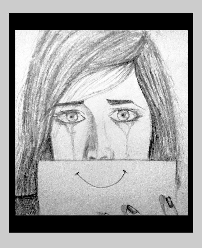 650x800 even fake smiles cannot hide your tears - Fake Drawing