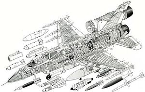 300x191 Fighting Falcon X Matte Bampw Line Drawing Print Ebay - Falcon Line Drawing