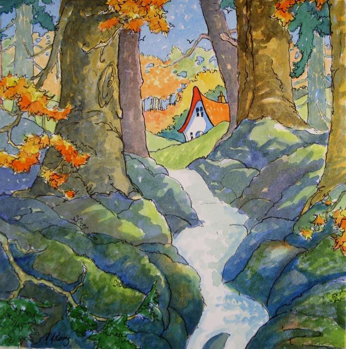 674x680 Autumn Begins Fairy Tale Characters Drawings Pictures Drawings - Fall Drawing Ideas For Kids