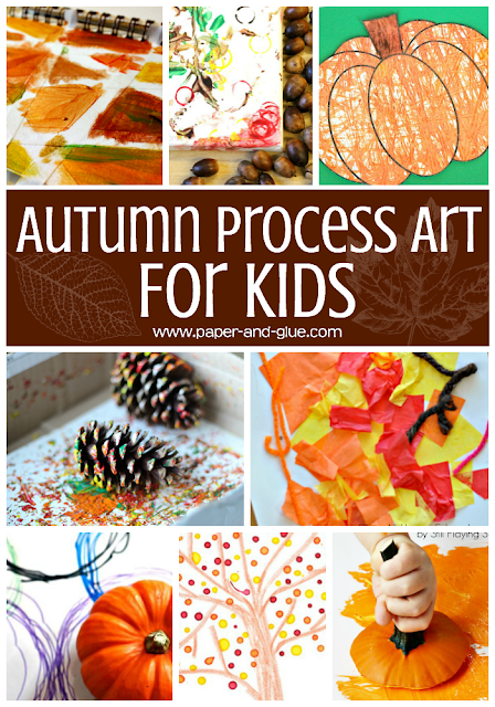 448x640 fall process art for kids what can we do with paper and glue - Fall Drawing Ideas For Kids