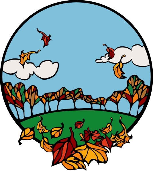 534x597 Fall Scene In A Circle Clip Art Free Vector In Open Office Drawing - Fall Scene Drawing