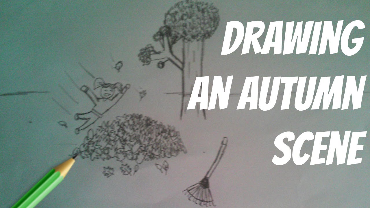 1280x720 Drawing A Fall Scene - Fall Scene Drawing