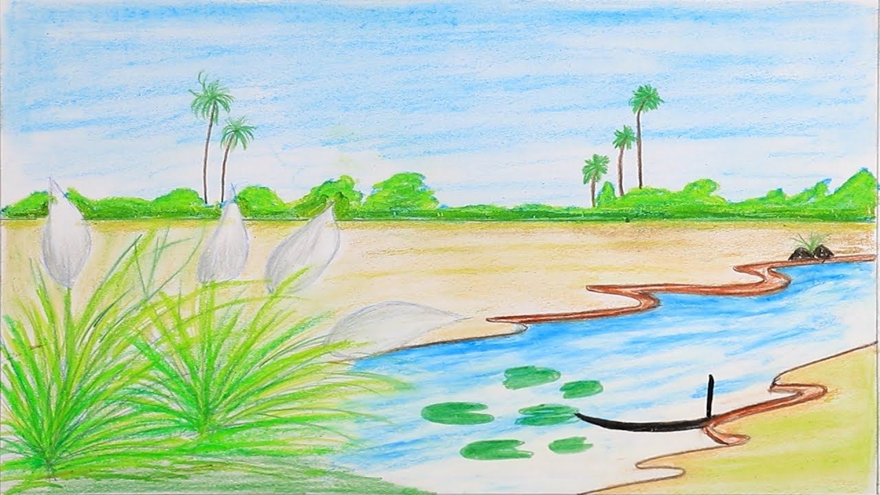 1280x720 How To Draw Scenery Of Autumn Season Step - Fall Season Drawings