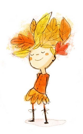 318x512 Feeling The Fall Season Halloween - Fall Season Drawings