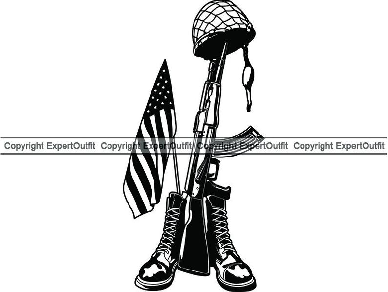 794x597 Fallen Soldier Soldier Military War Fallen Army Memorial Etsy - Fallen Soldier Drawing