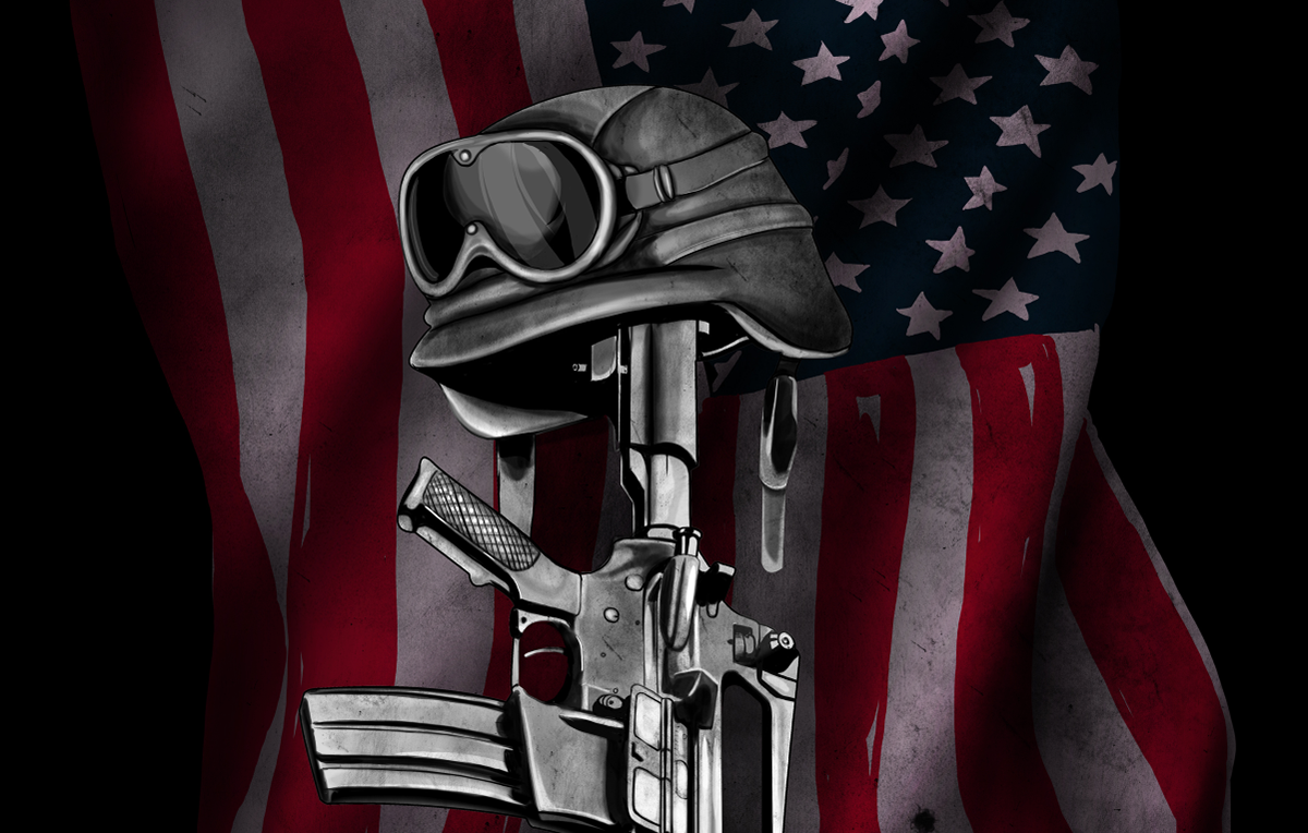 1200x764 Josh Garner Art - Fallen Soldier Drawing