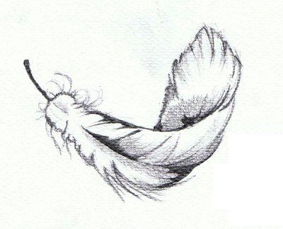 400x324 falling feather tattoo - Falling Feather Drawing