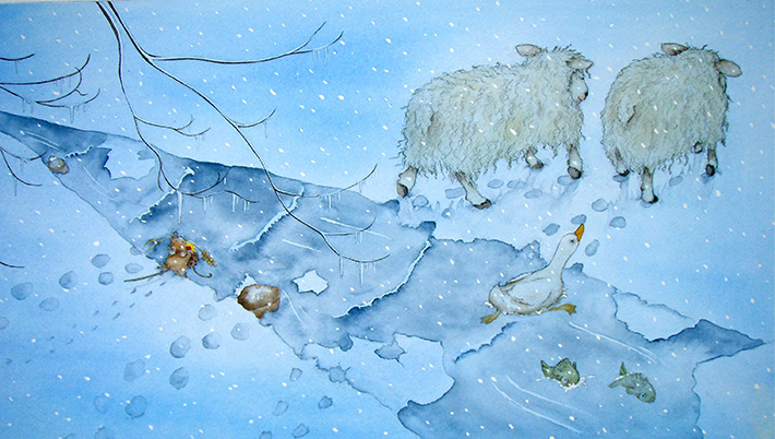 710x402 Create A Winter Wonderland! Learn How To Draw Snow - Falling Snow Drawing