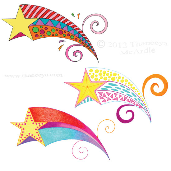 550x550 Rainbow Shooting Star Transparent Png Clipart Free Download - Falling Star Drawing