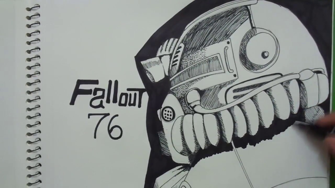 1280x720 fallout power armour drawing! - Fallout Power Armor Drawing