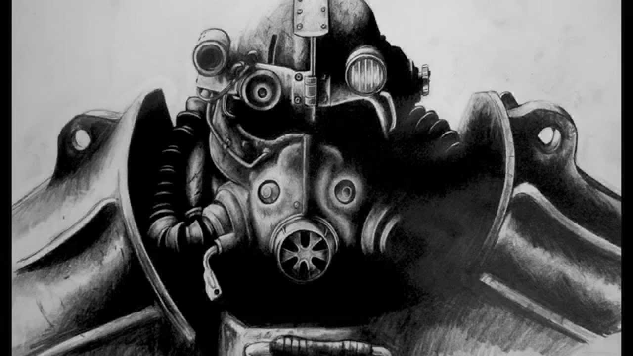 Силовая броня fallout рисунок