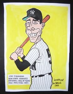 234x300 original cuban drawing joe dimaggio baseball hall of fame new york - Fame Drawing