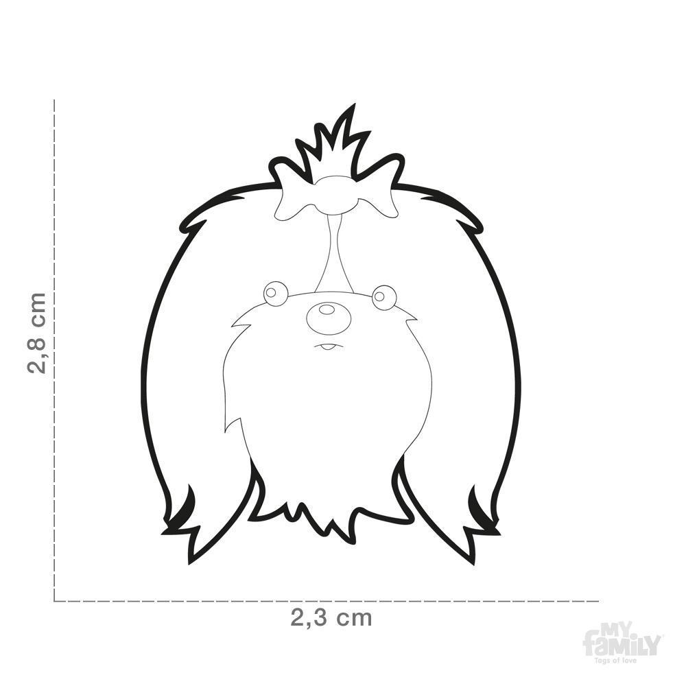 1000x1000 Friends Black And White Shih Tzu Dog Id Tag - Family And Friends Drawing