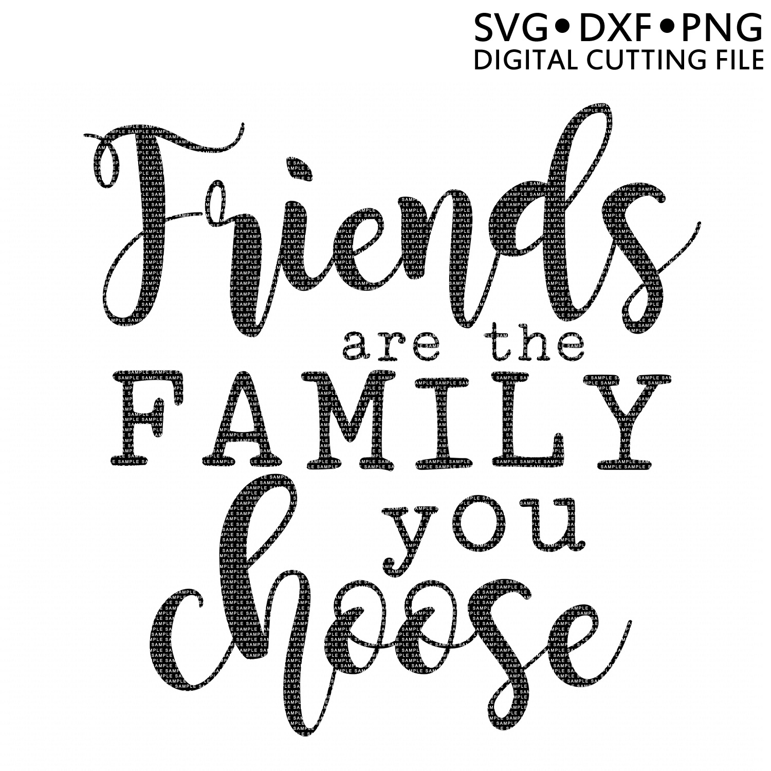 1500x1500 Friends Are The Family You Choose - Family And Friends Drawing