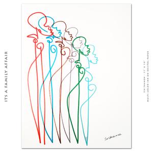 300x300 It's A Family Affair - Family And Friends Drawing