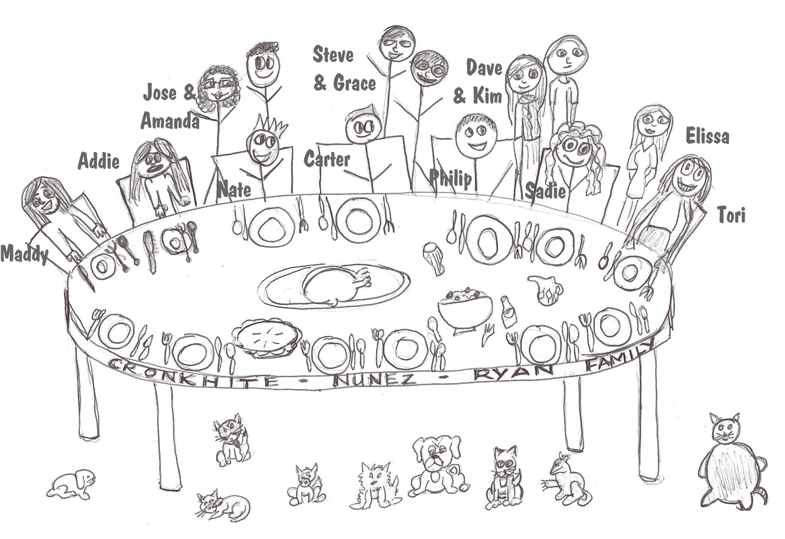 1600x1099 Sublime Living Scribble Dots Kids Diy Family Art Project For Gifts - Family And Friends Drawing