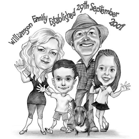 463x463 Turn Your Image Into A Black And White Sketch Drawing From Photos - Family And Friends Drawing