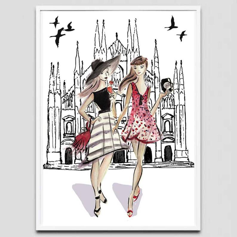 794x794 Custom Portrait Drawing Watercolour Family Friends Etsy - Family And Friends Drawing