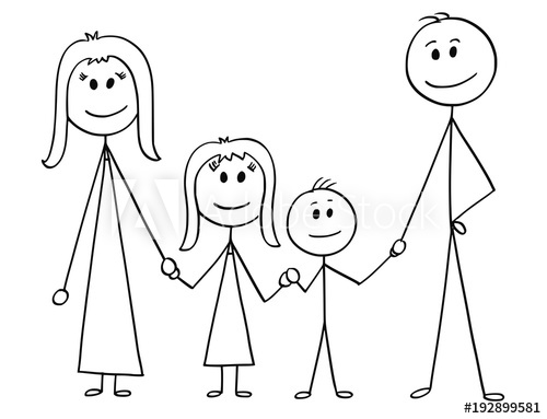 Family Cartoon Drawing at PaintingValley.com | Explore collection of ...