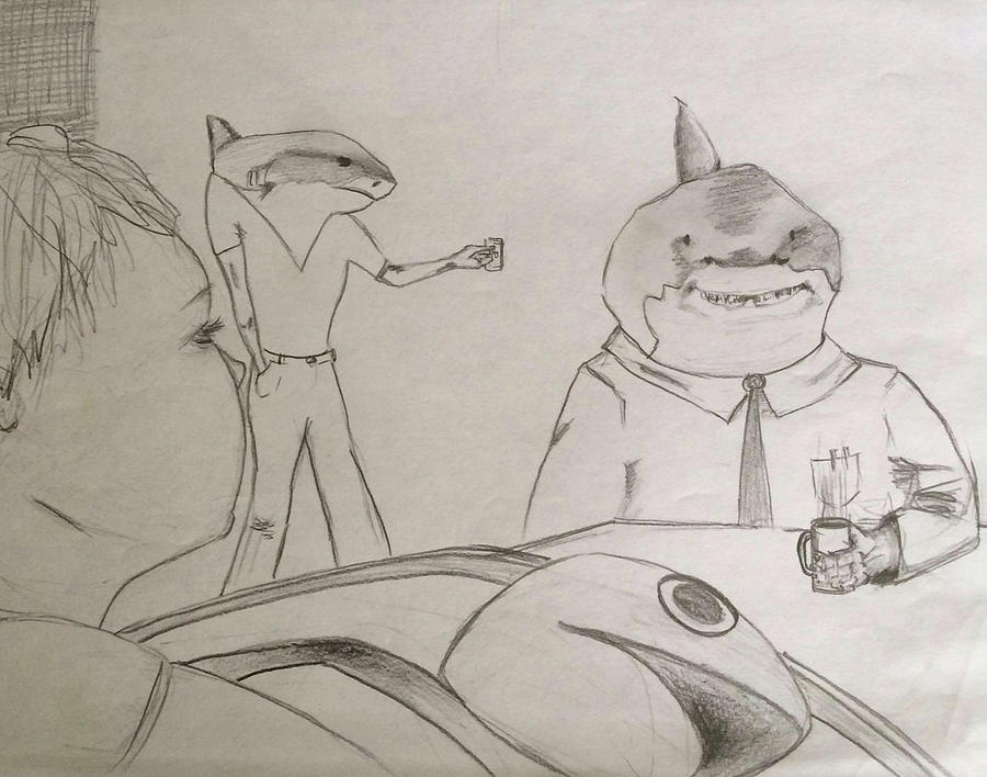 900x708 Family Dinner Drawing - Family Dinner Drawing