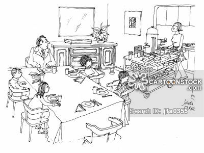 400x300 Family Dinners Cartoons And Comics - Family Dinner Drawing