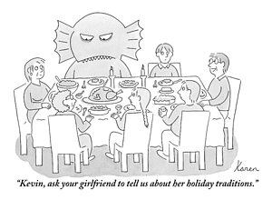 300x220 a family sits at a dinner table and one member drawing - Family Dinner Drawing