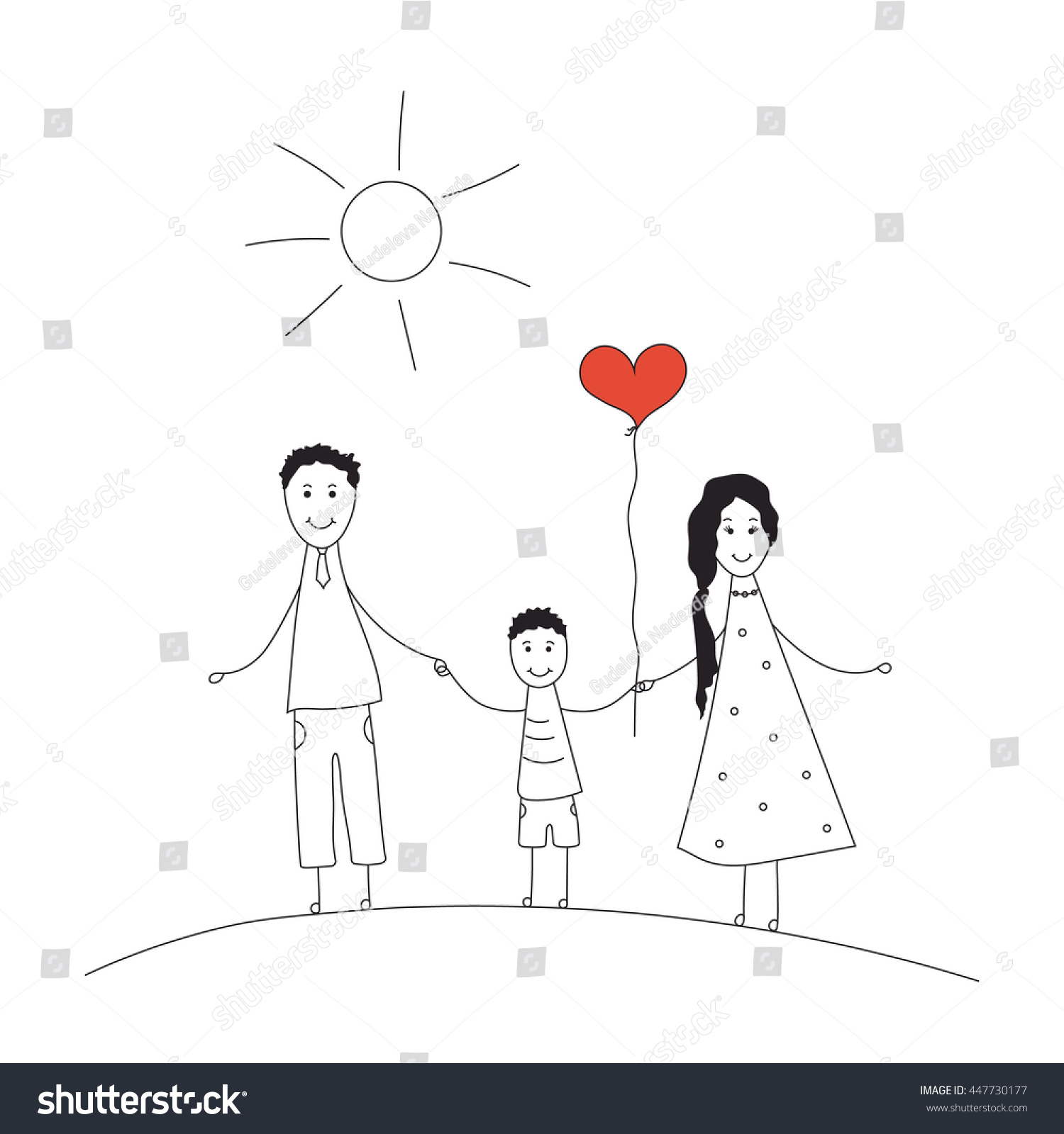 1500x1600 Gallery Simple Drawing Of A Family - Family Drawing Cartoon
