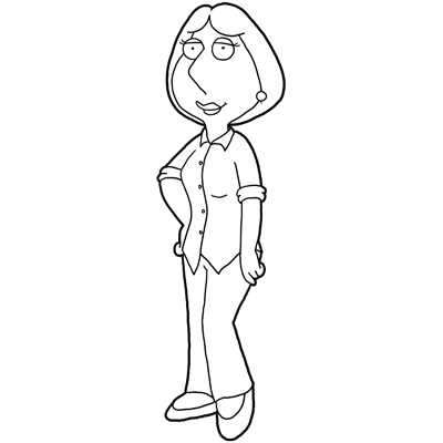 400x400 how to draw lois griffin from family guy with easy step - Family Drawing Cartoon