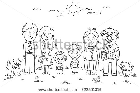 450x298 Pictures Drawing Of A Family Picture - Family Drawing Cartoon
