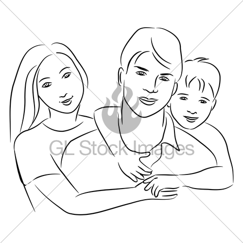 500x500 Family Gl Stock Images - Family Drawing Images