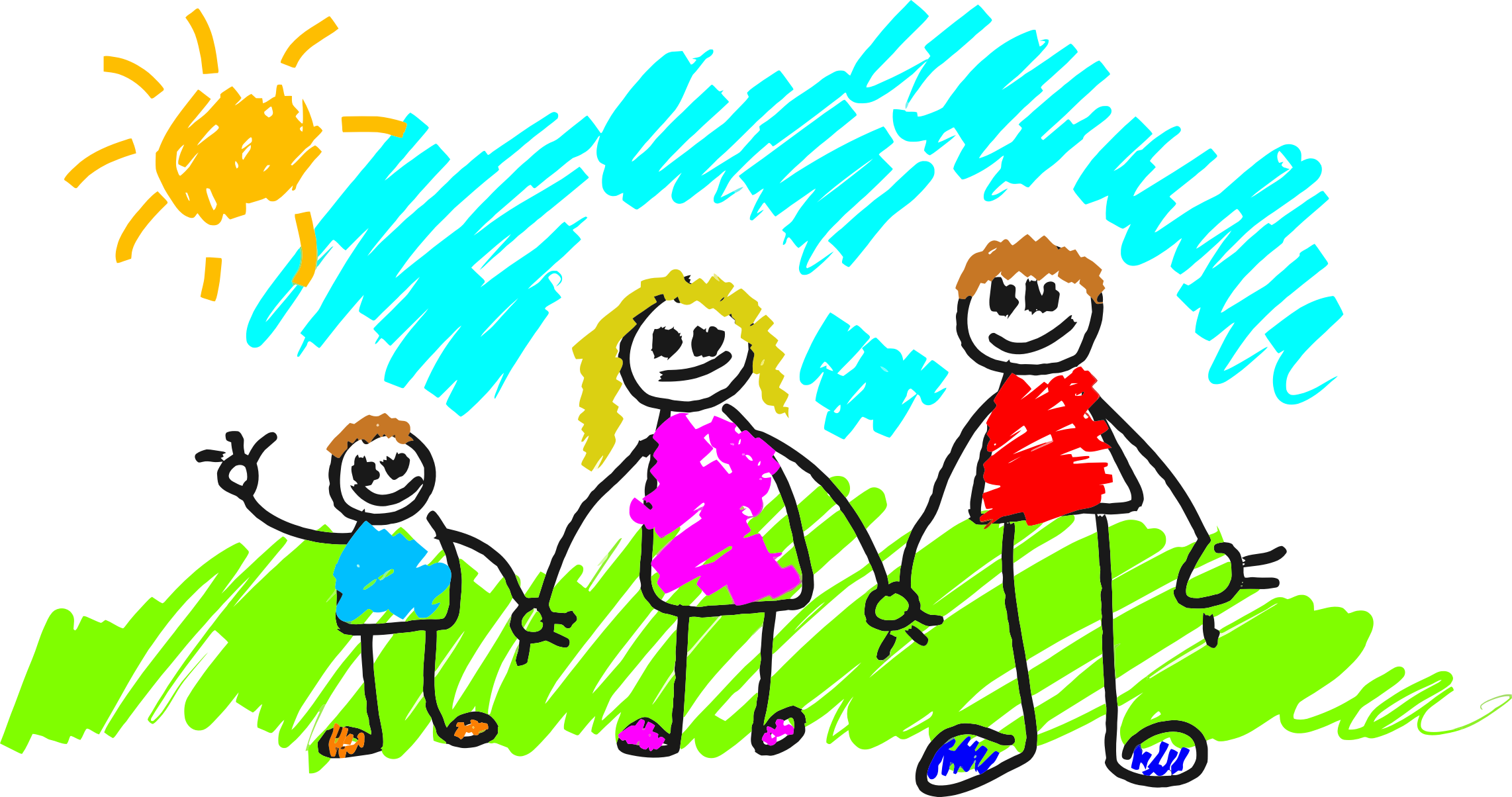 2284x1204 Drawing Family Happy Transparent Png Clipart Free Download - Family Drawing Stick Figures