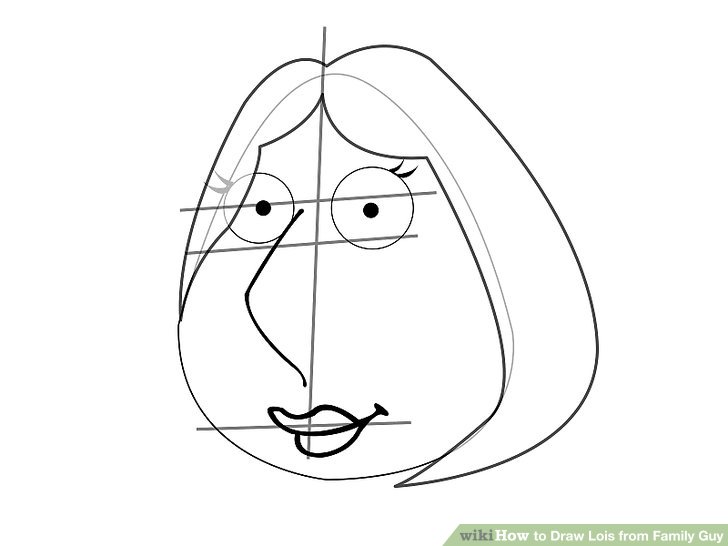 728x546 how to draw lois from family guy steps - Family Guy Drawings