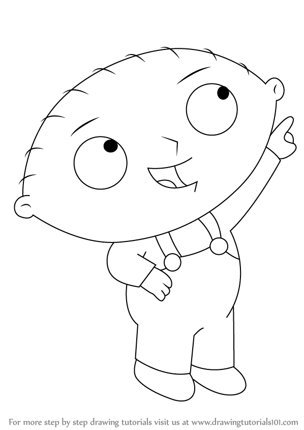 598x844 learn how to draw stewie griffin from family guy - Family Guy Drawings