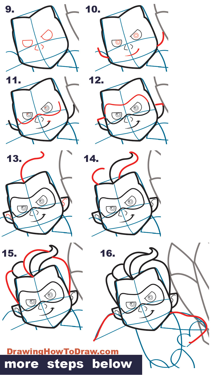 862x1524 how to dash from the incredibles - Family Of 4 Drawing