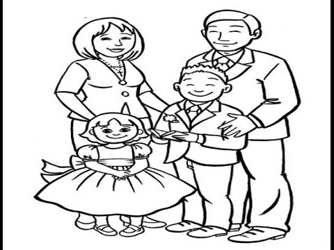 480x360 How To Draw A Happy Family - Family Photo Drawing