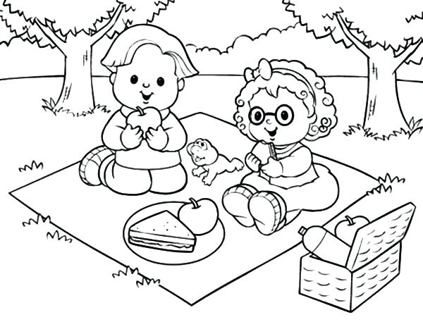 Family Picnic Drawing at PaintingValley.com | Explore collection of ...