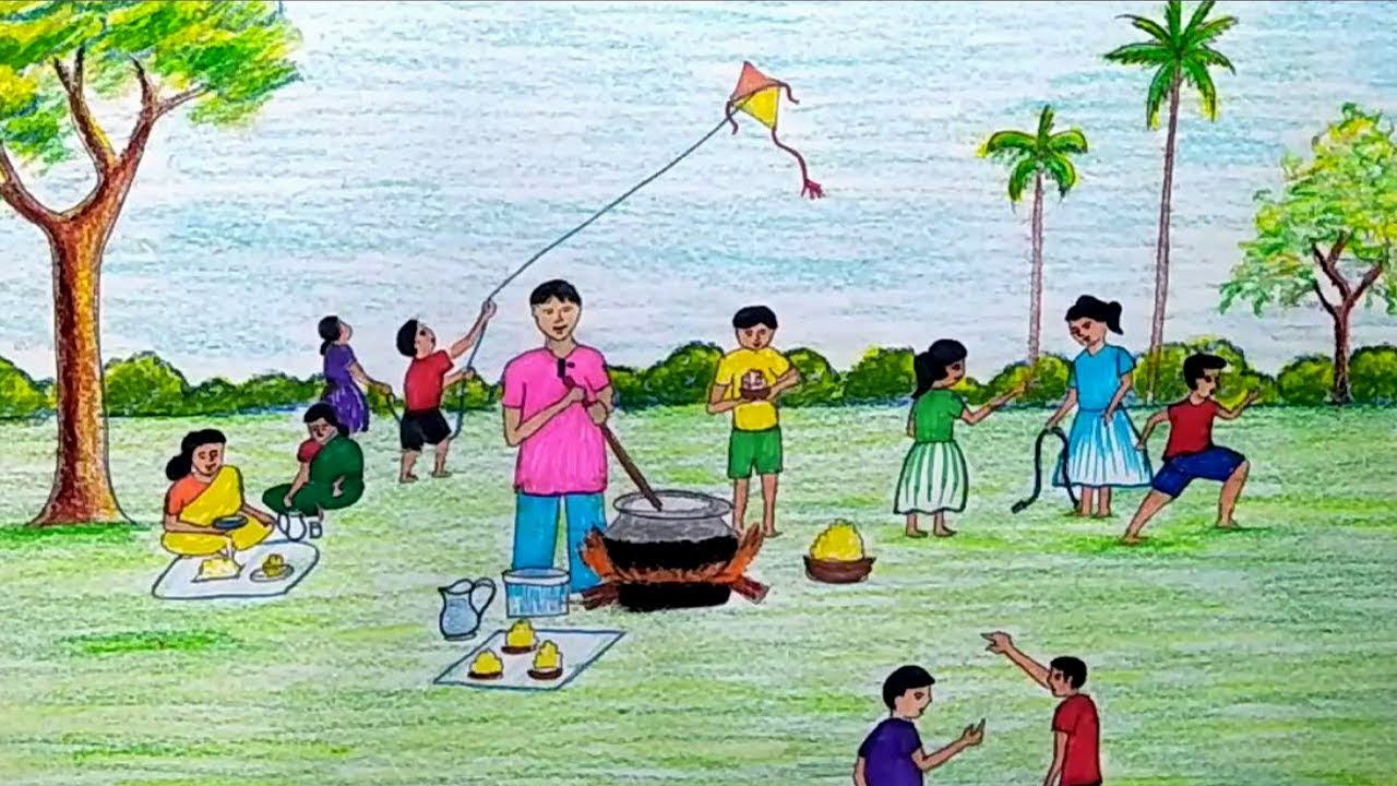 Family Picnic Drawing at Explore collection of