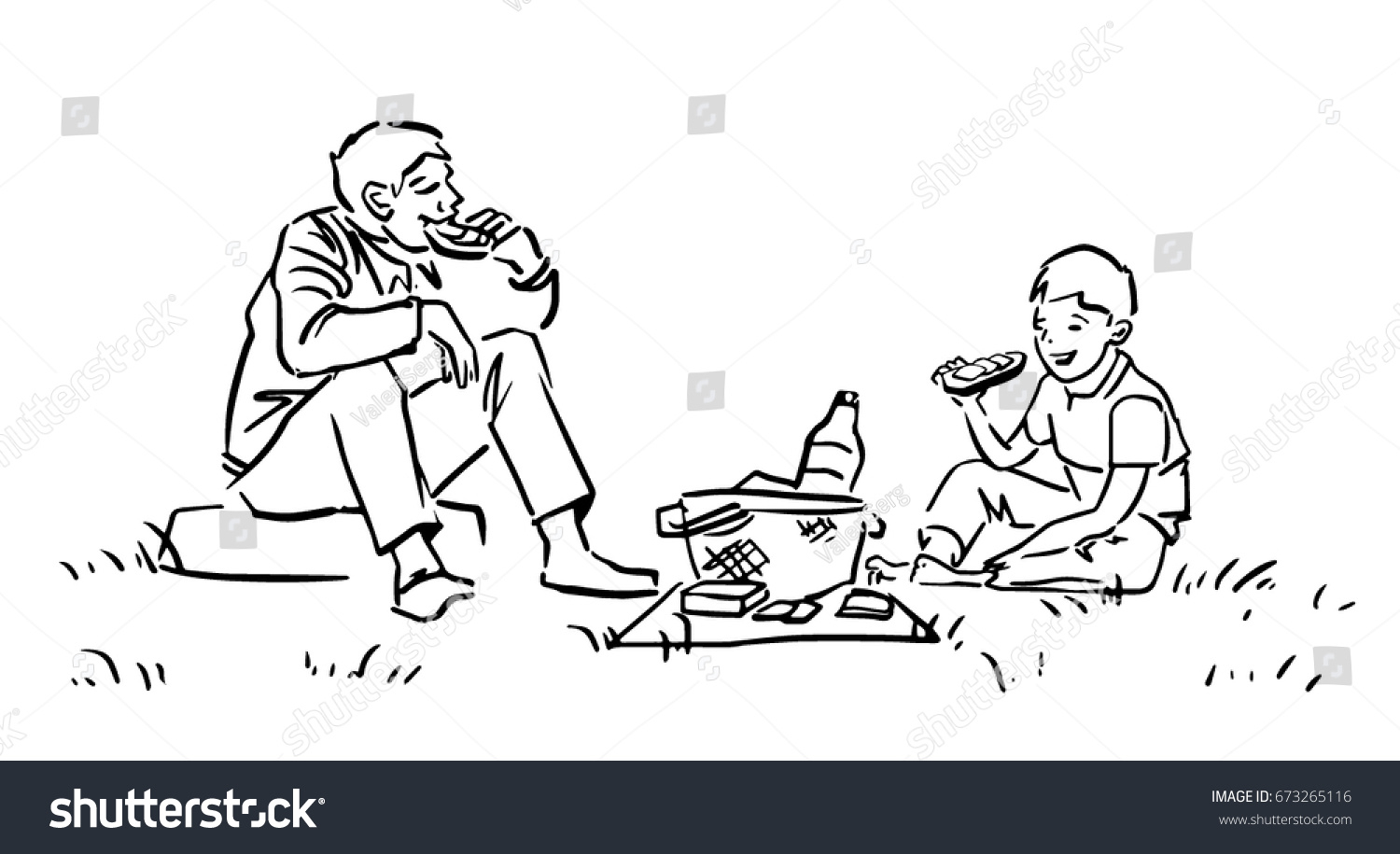 1500x915 Idealistic Picnic Drawing Sketch Photos - Family Picnic Drawing