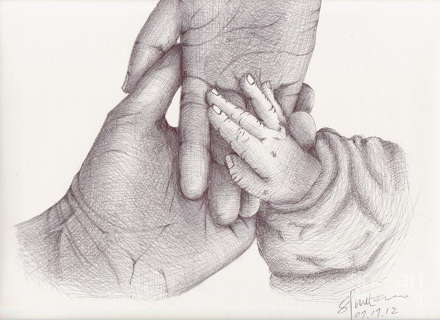 900x655 Family Hands Drawing - Family Picture Drawing