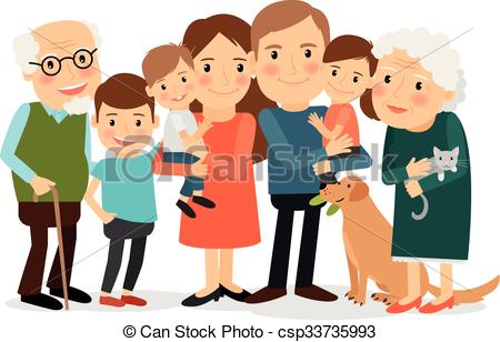 450x308 family picture drawing happy big family portrait happy family - Family Picture Drawing