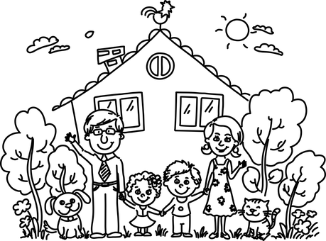 459x340 Support Drawing Family Transparent Png Clipart Free Download - Family Picture Drawing