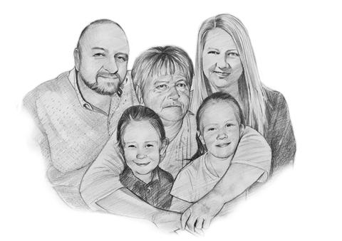 Family Picture Drawing at PaintingValley.com | Explore collection of ...