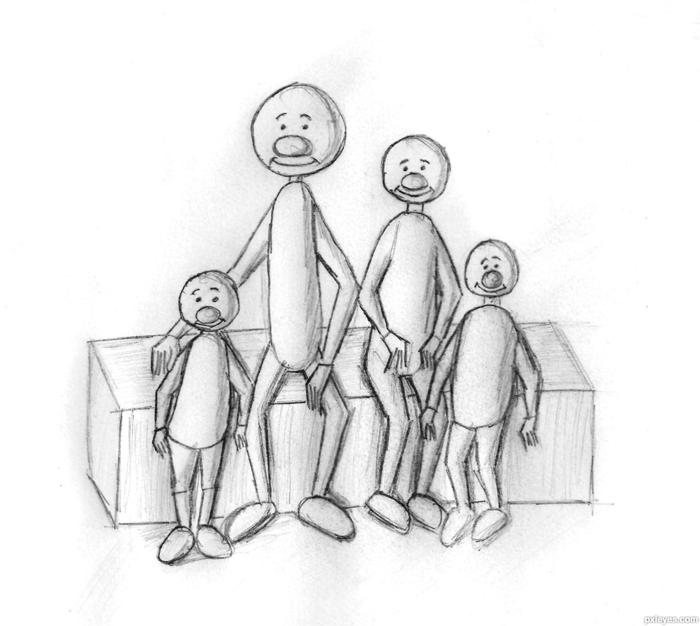 1418x1269 Drawing Contest Pictures Of Family - Family Picture Drawing