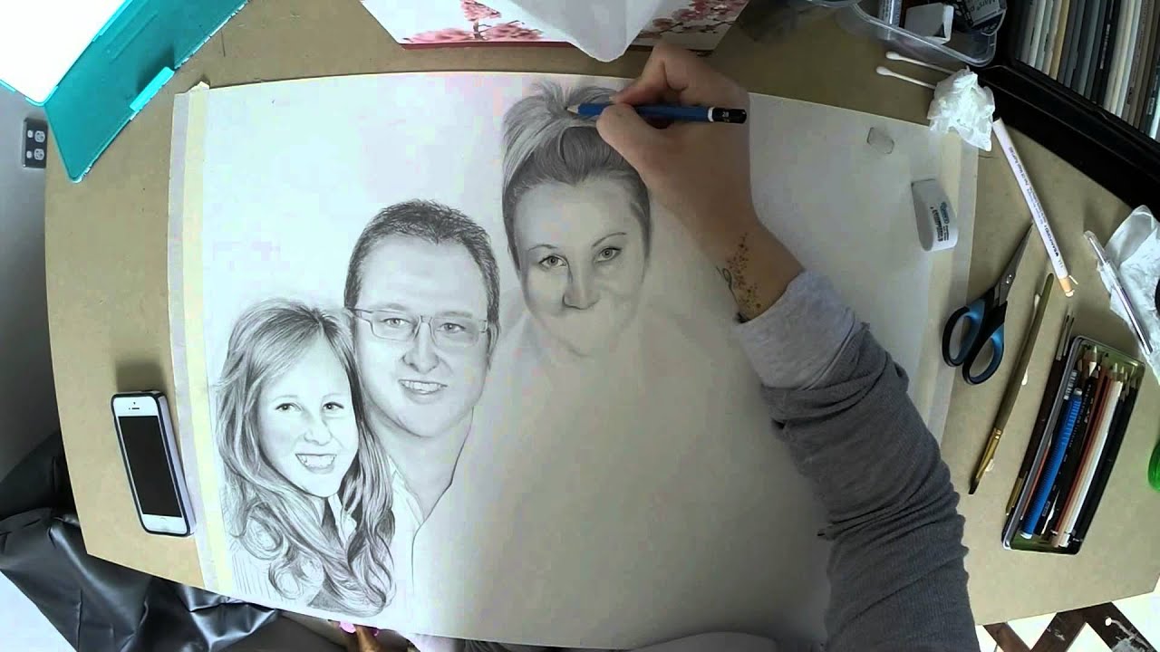 1280x720 Drawing A Family Portrait - Family Portrait Drawing