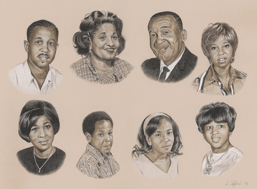 900x663 Durant Family Portrait Drawing - Family Portrait Drawing